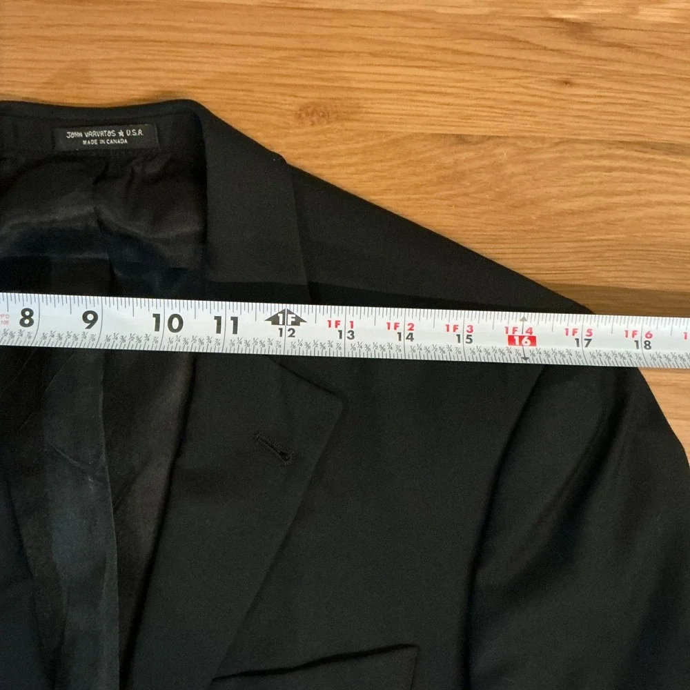 John Varvatos Mens 36 Black Wool Cashmere Blazer Sport Coat Made Canada‎